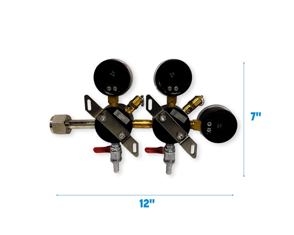 CO2 Dual Regulator, Dual Gauges