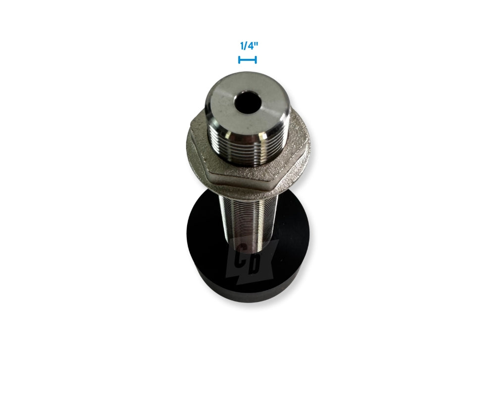 6" faucet shank, coldbreak, with 1-inch extension flange