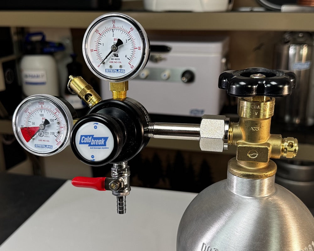 CO2 Regulator with Dual Gauges