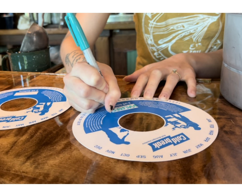 keg collars for beer kegs, label