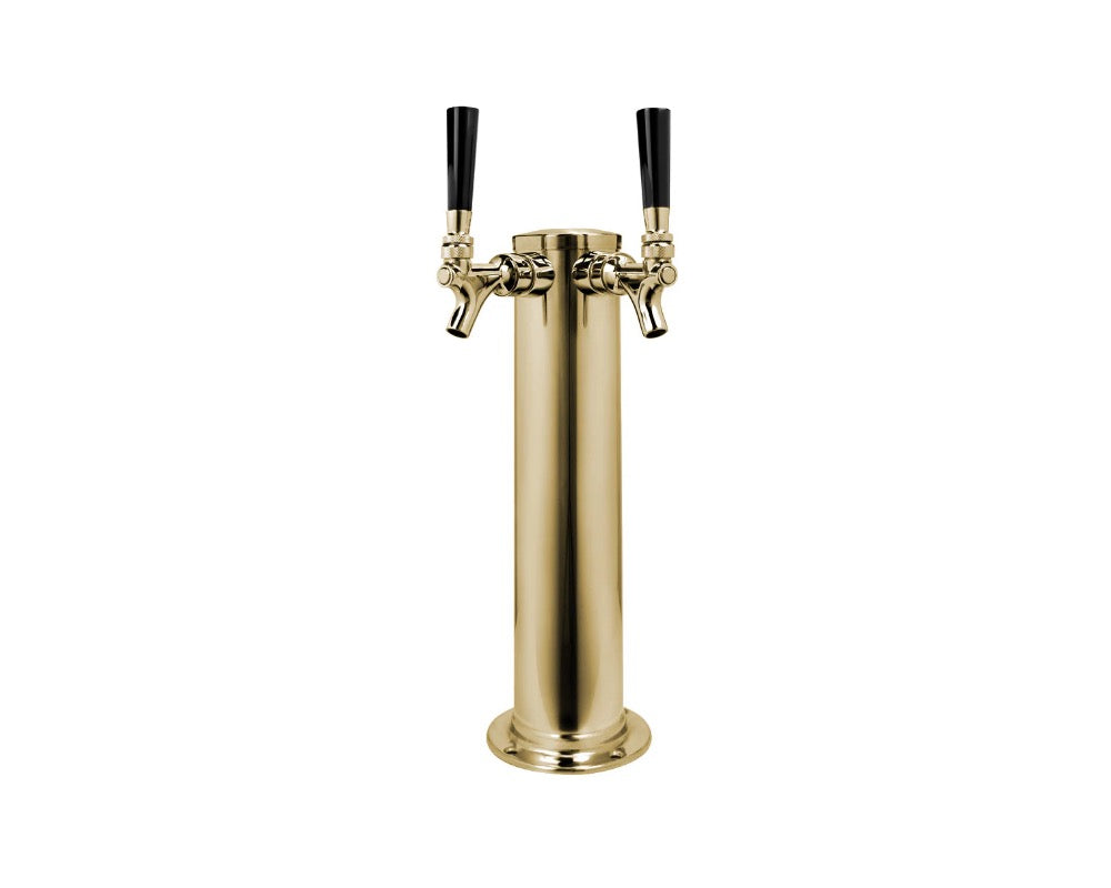 2 Tap Draft Beer Tower, Gold