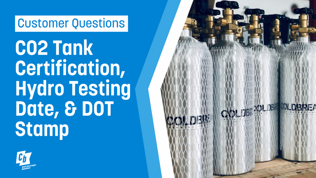 CO2 Tank Certification, Hydro Testing Date, and DOT Stamp