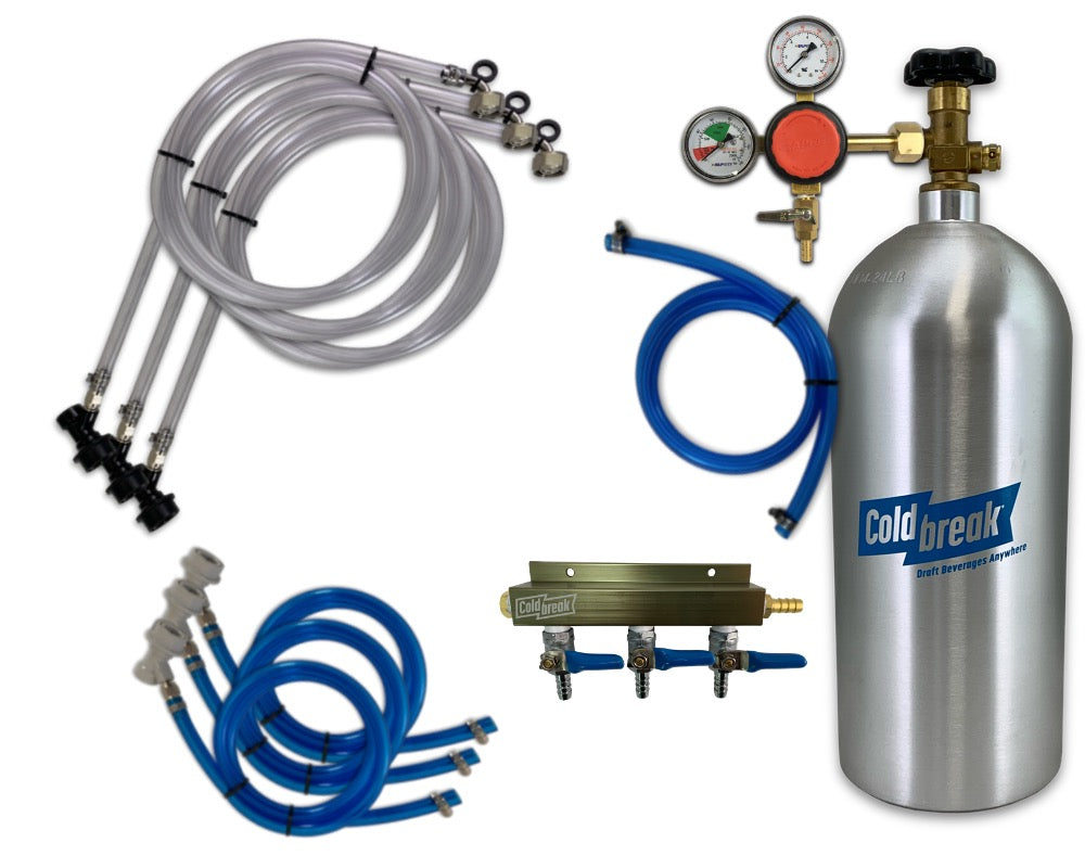 3-Tap CO2 Ball Lock Kit