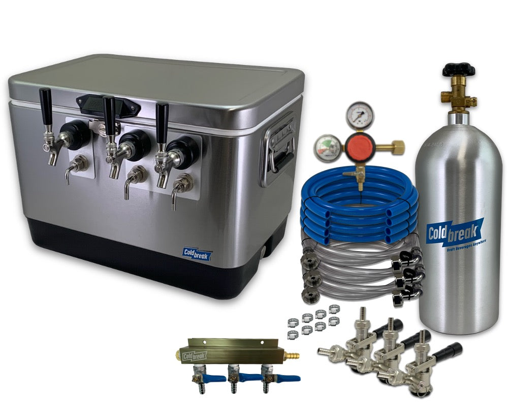 3-Tap Jockey Box, Front Inputs, Dispensing Kit