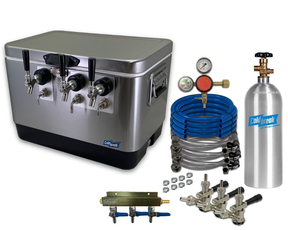 3-Tap Jockey Box, Front Inputs, Dispensing Kit