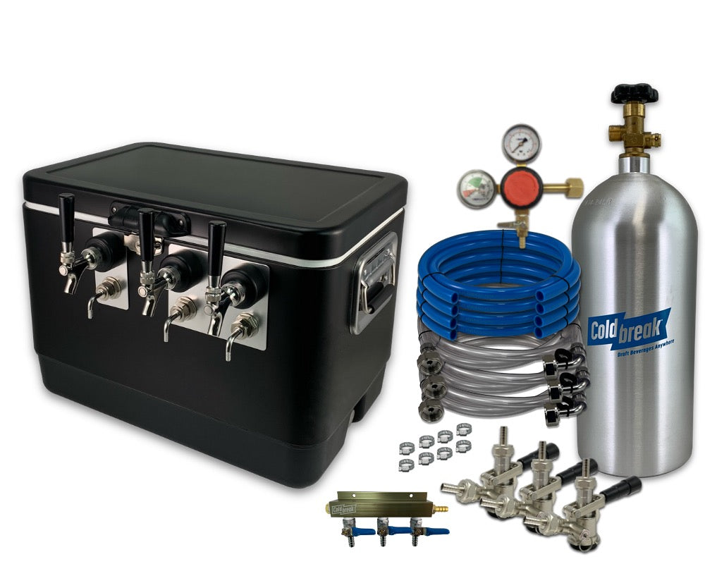 3-Tap Jockey Box, Front Inputs, Dispensing Kit