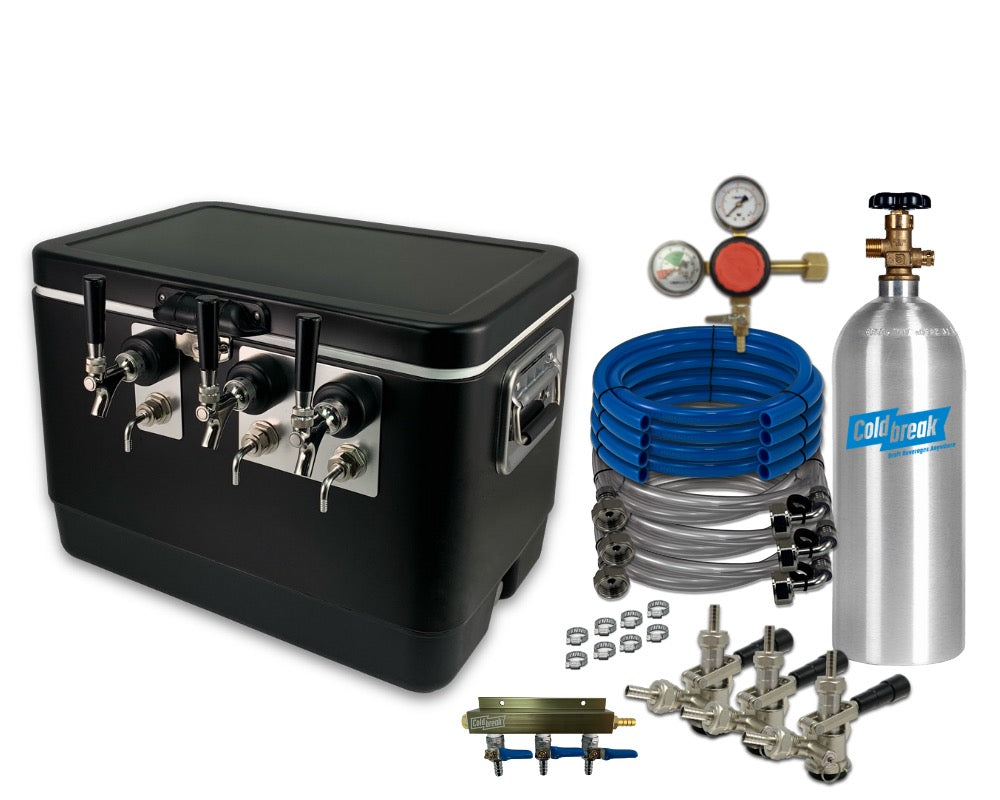 3-Tap Jockey Box, Front Inputs, Dispensing Kit