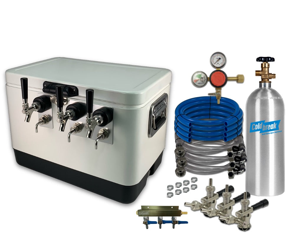 3-Tap Jockey Box, Front Inputs, Dispensing Kit