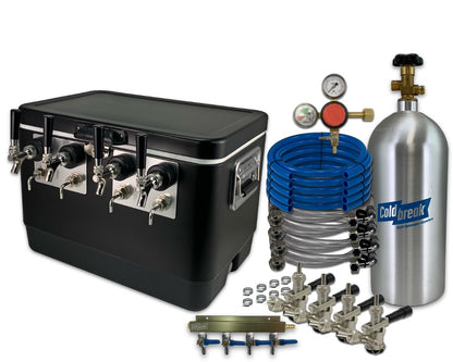 4-Tap Jockey Box, Front Inputs, Dispensing Kit