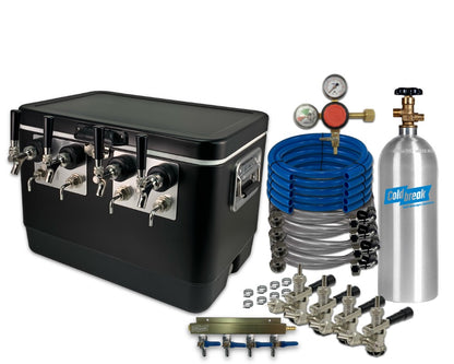 4-Tap Jockey Box, Front Inputs, Dispensing Kit