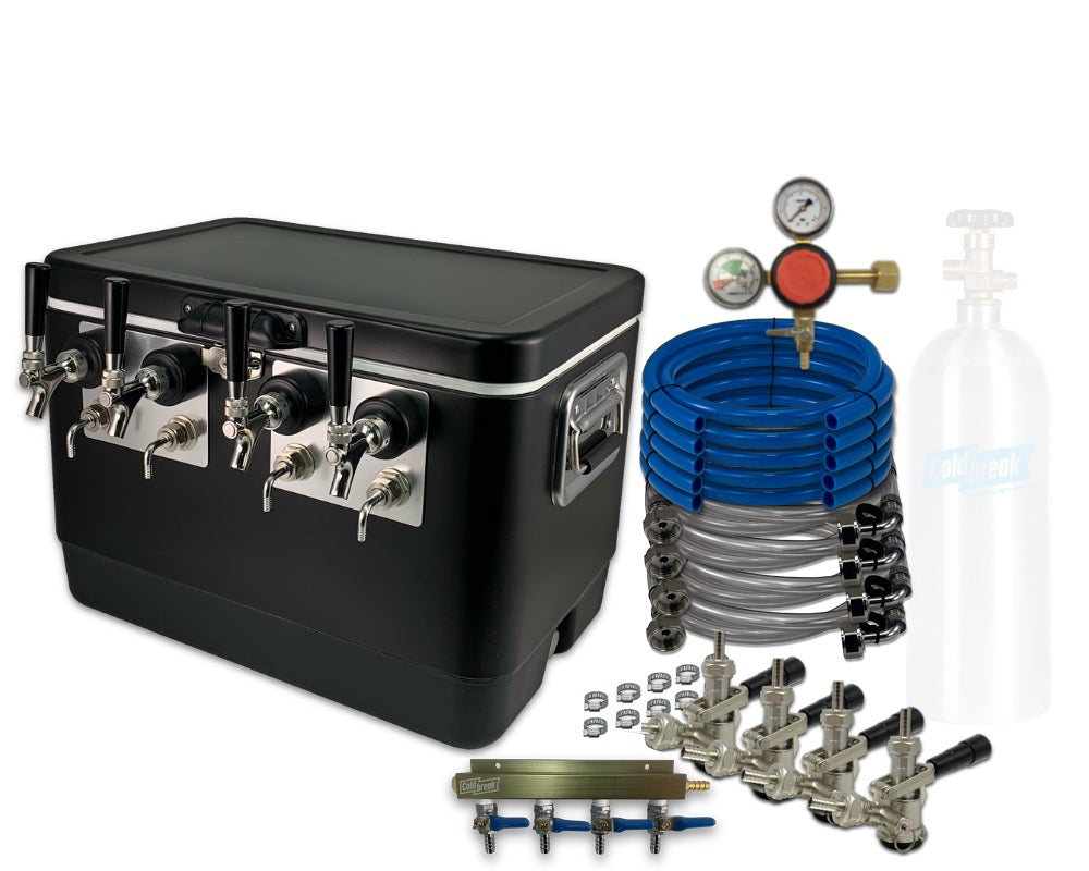 4-Tap Jockey Box, Front Inputs, Dispensing Kit