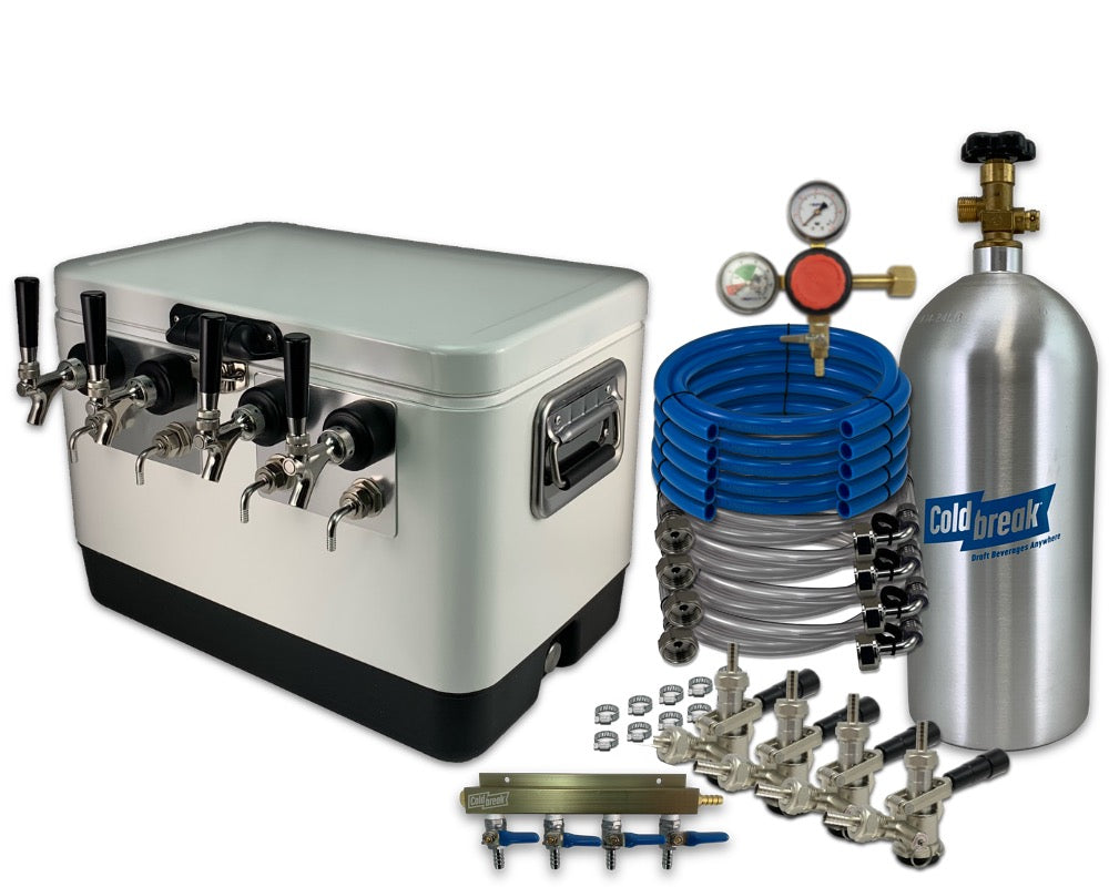 4-Tap Jockey Box, Front Inputs, Dispensing Kit