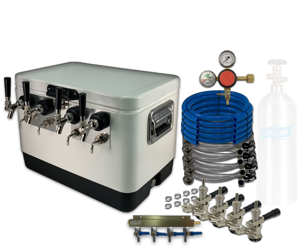 4-Tap Jockey Box, Front Inputs, Dispensing Kit