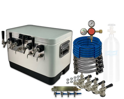 4-Tap Jockey Box, Front Inputs, Dispensing Kit