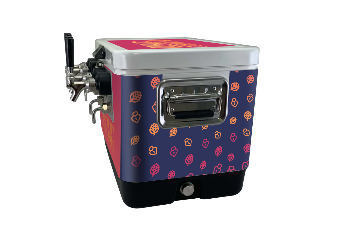 4-Tap Jockey Box, Vinyl Wrapped, Front Inputs