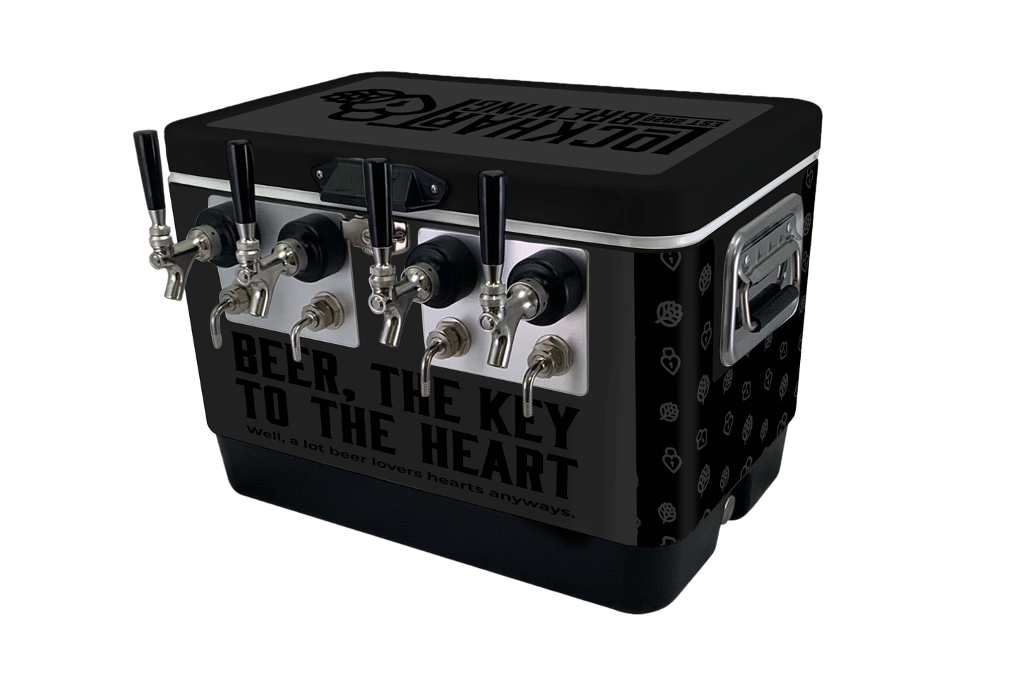 4-Tap Jockey Box, Vinyl Wrapped, Front Inputs