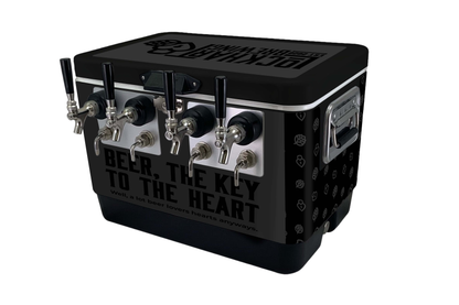 4-Tap Jockey Box, Vinyl Wrapped, Front Inputs