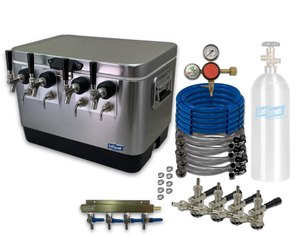 4-Tap Jockey Box, Front Inputs, Dispensing Kit