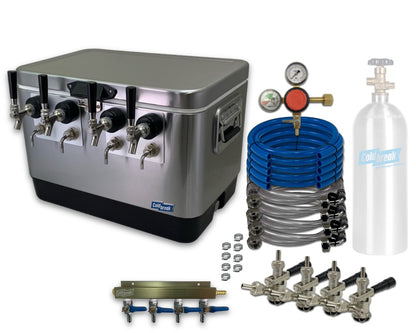 4-Tap Jockey Box, Front Inputs, Dispensing Kit