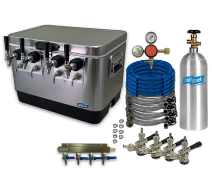 4-Tap Jockey Box, Front Inputs, Dispensing Kit