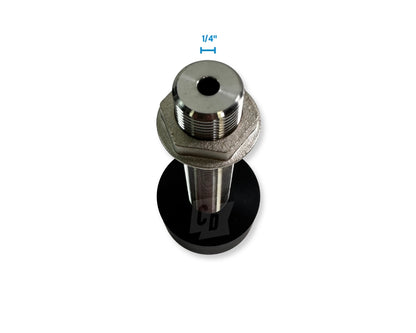 6" faucet shank, coldbreak, with 1-inch extension flange