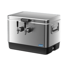 Coldbreak 2-Tap Jockey Box, stainless steel, front right view