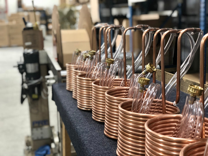 Compact Immersion Wort Chiller, Copper