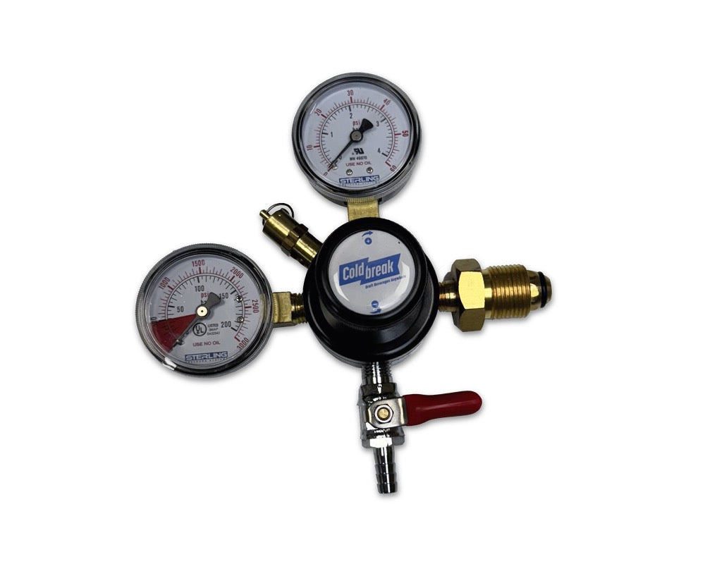 Nitrogen Regulator with Dual Gauges – Coldbreak