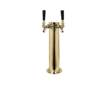 2 Tap Draft Beer Tower, Gold
