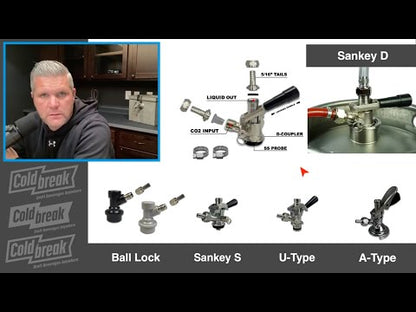 Keg Coupler, Sankey-D, Low Profile