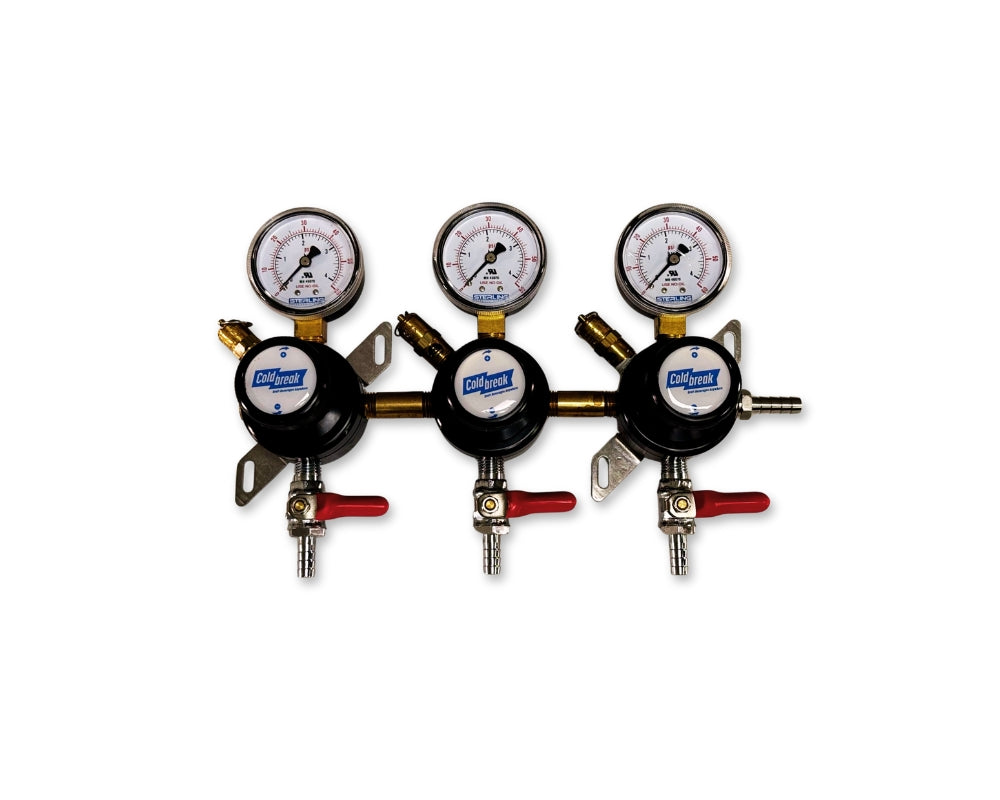 coldbreak secondary regulator 3- tap, front view