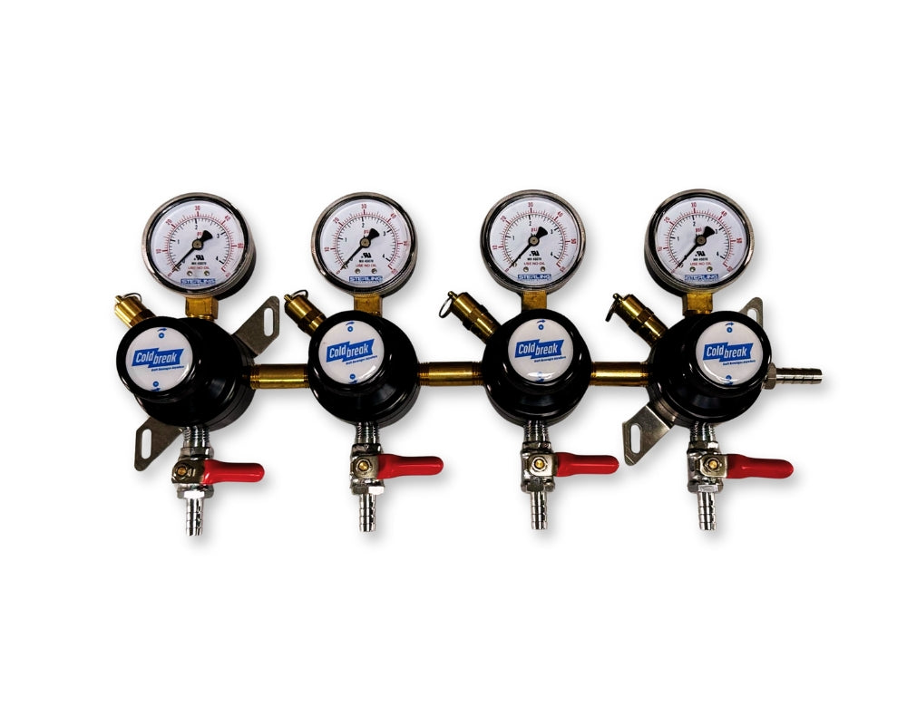 coldbreak secondary regulator 4- tap, front view