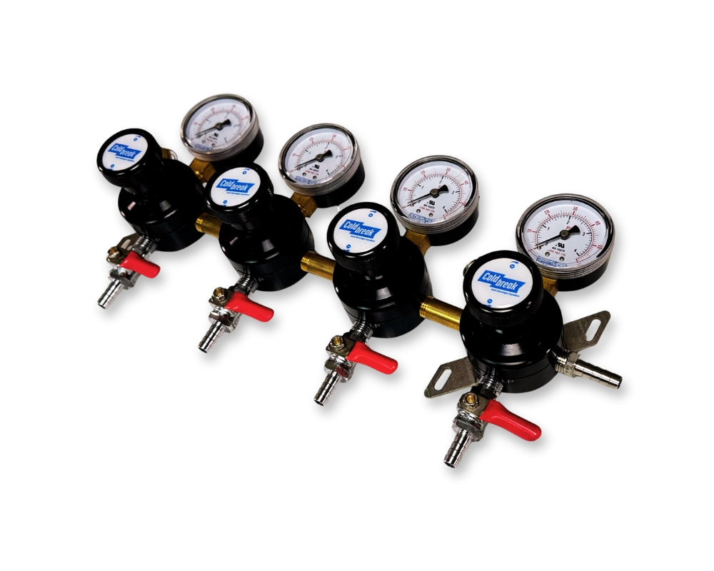 coldbreak secondary regulator 4- tap, side view