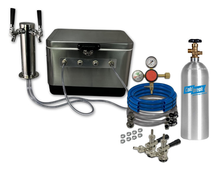 Products 2-Tap Tower Kit - Front Inputs with Kit and CO2 by Coldbreak
