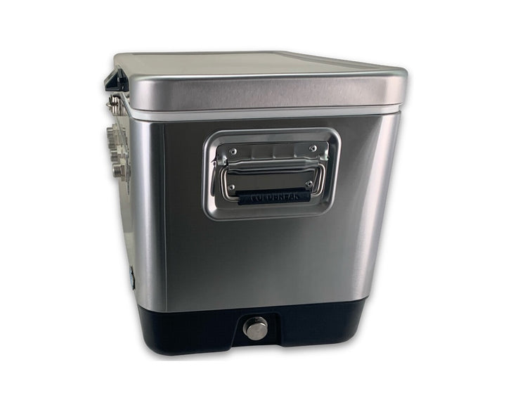 2-Tap Stainless Front Input Jumper Box Side#color_silver