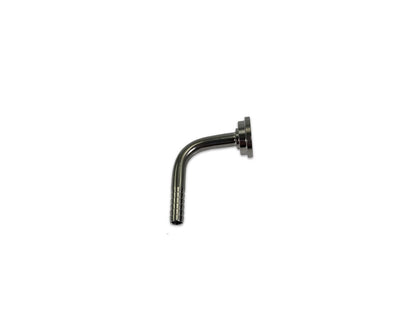 3/16" 90º Barbed Tailpiece, Stainless Steel, for Draft Beer & Gas Lines, by Coldbreak