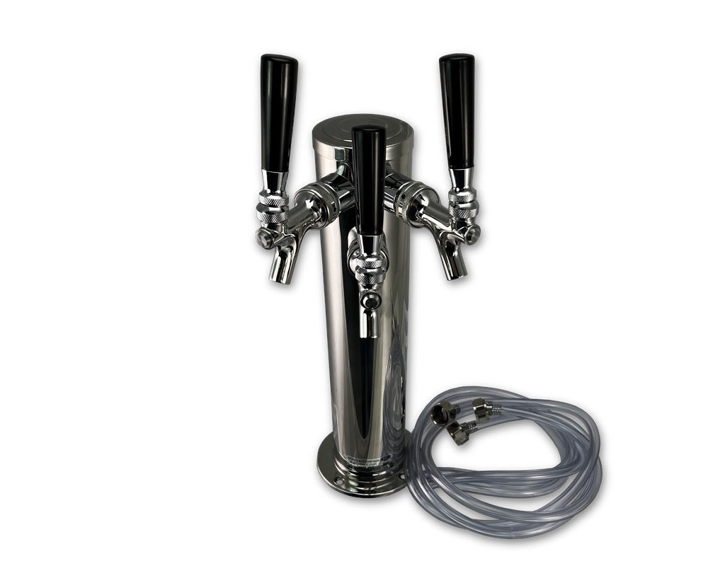 3 Tap Draft Beer Tower With Hose by Coldbreak