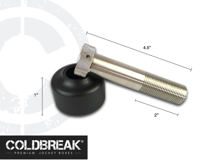 4.5" Jockey Box Faucet Shank with Extension Flange, SS Measurements by Coldbreak