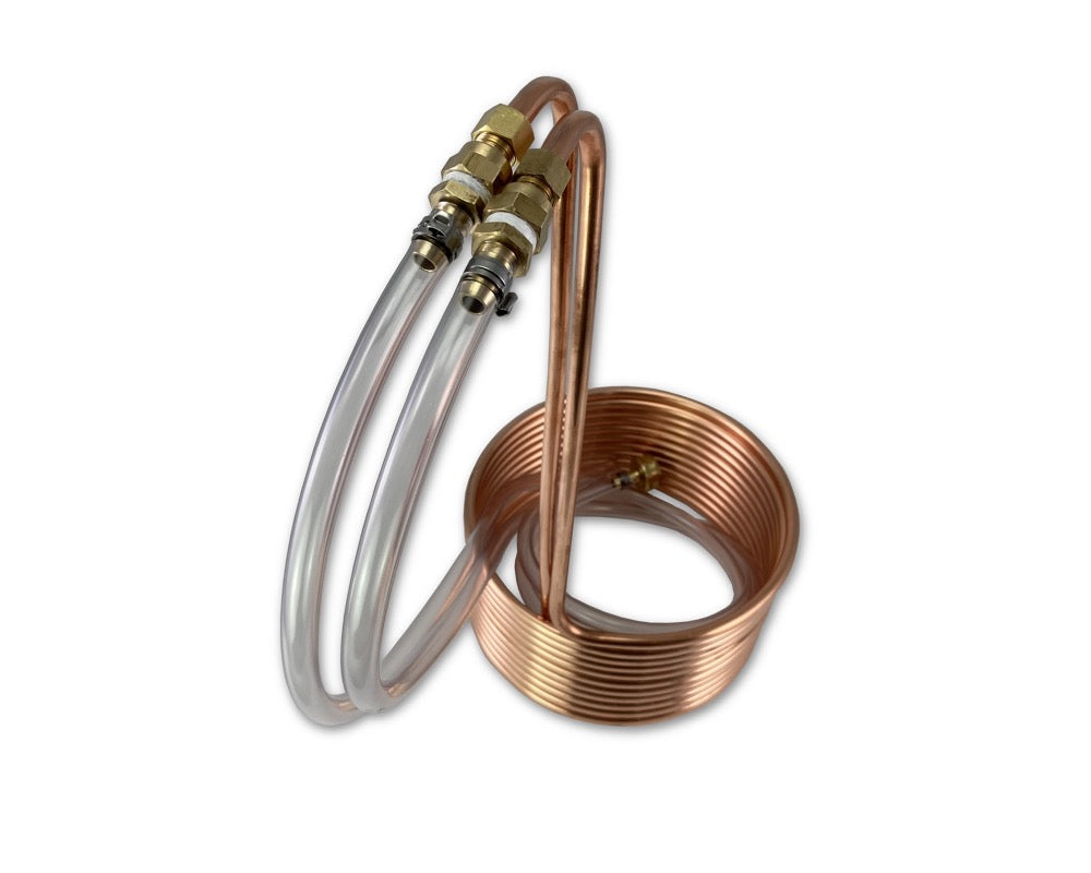 30’ Copper Immersion Wort Chiller, 3-6 Gallon Batch Top by Coldbreak